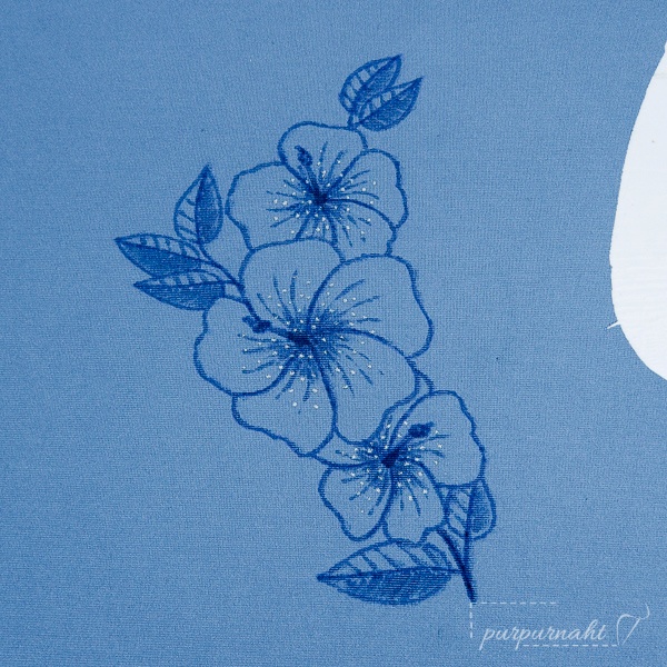 fertig gezeichnetes Motiv für das Blumenshirt